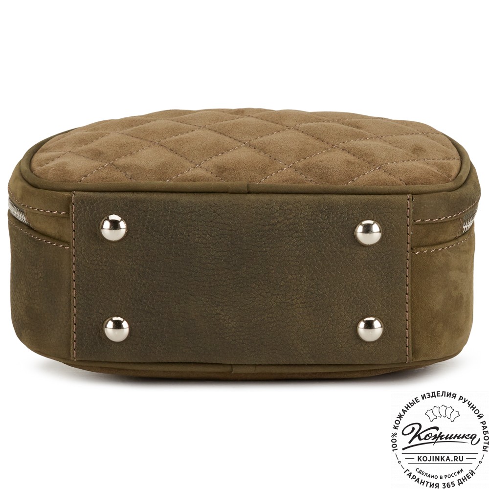 Женская кожаная сумка "Селин" (хаки)