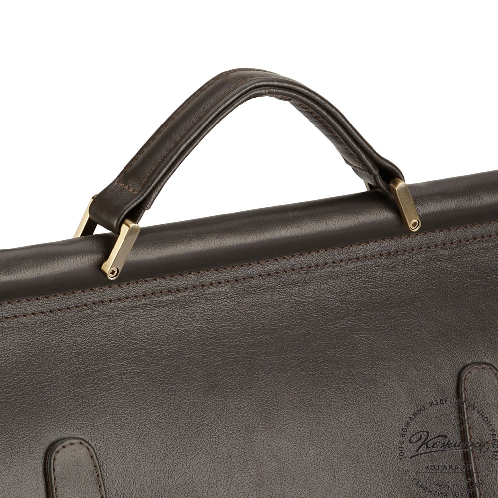 Кожаный портфель "Версаль" (тёмно-коричневый)