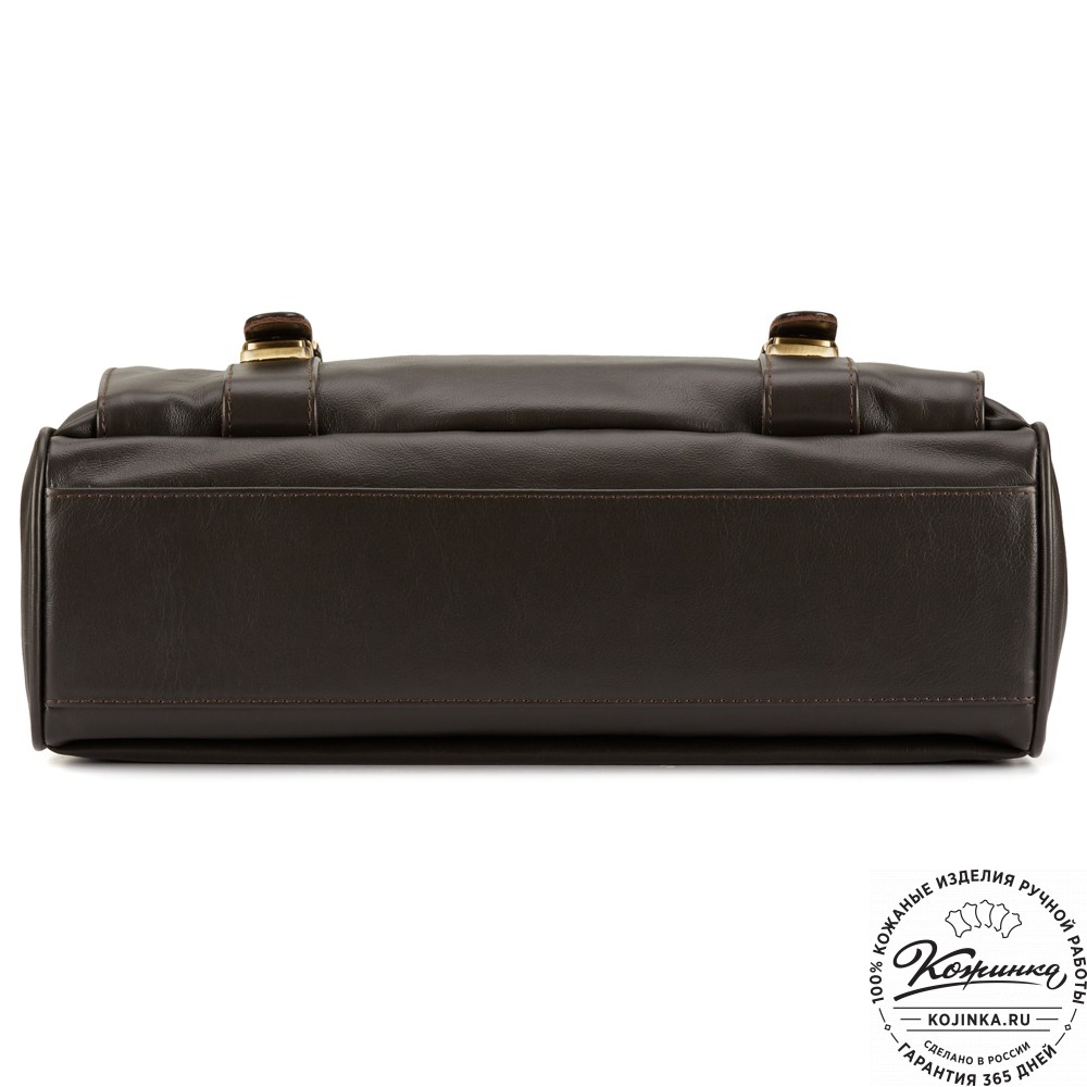Кожаный портфель "Версаль" (тёмно-коричневый)