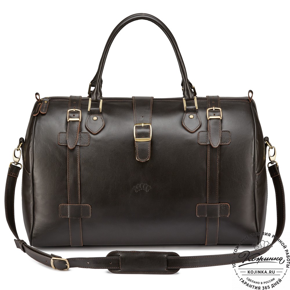 Кожаная дорожная сумка "Кордова" (коричневая)
