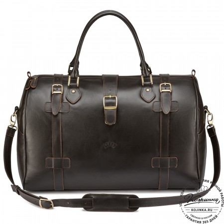 Кожаная дорожная сумка "Кордова" (коричневая)