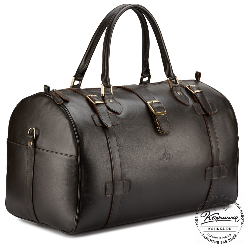 Кожаная дорожная сумка "Кордова" (коричневая)