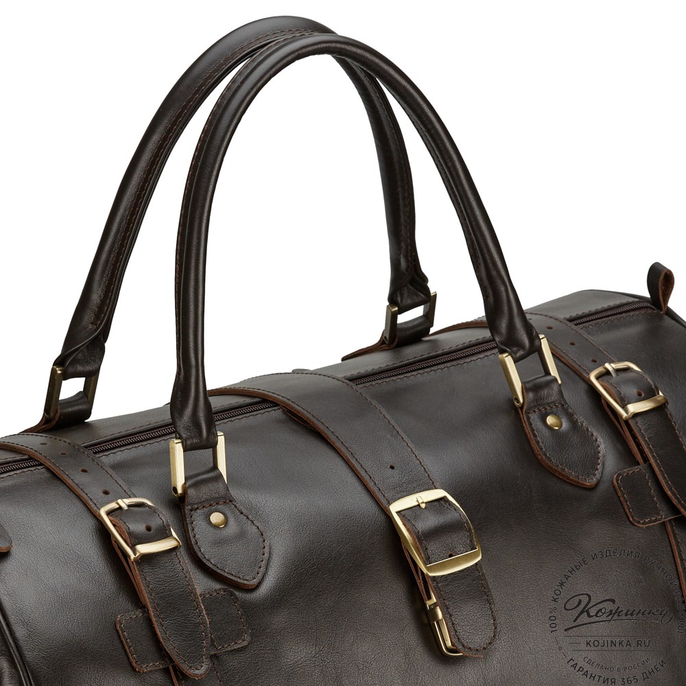 Кожаная дорожная сумка "Кордова" (коричневая)