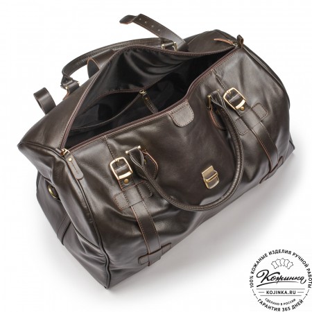 Кожаная дорожная сумка "Кордова" (коричневая)