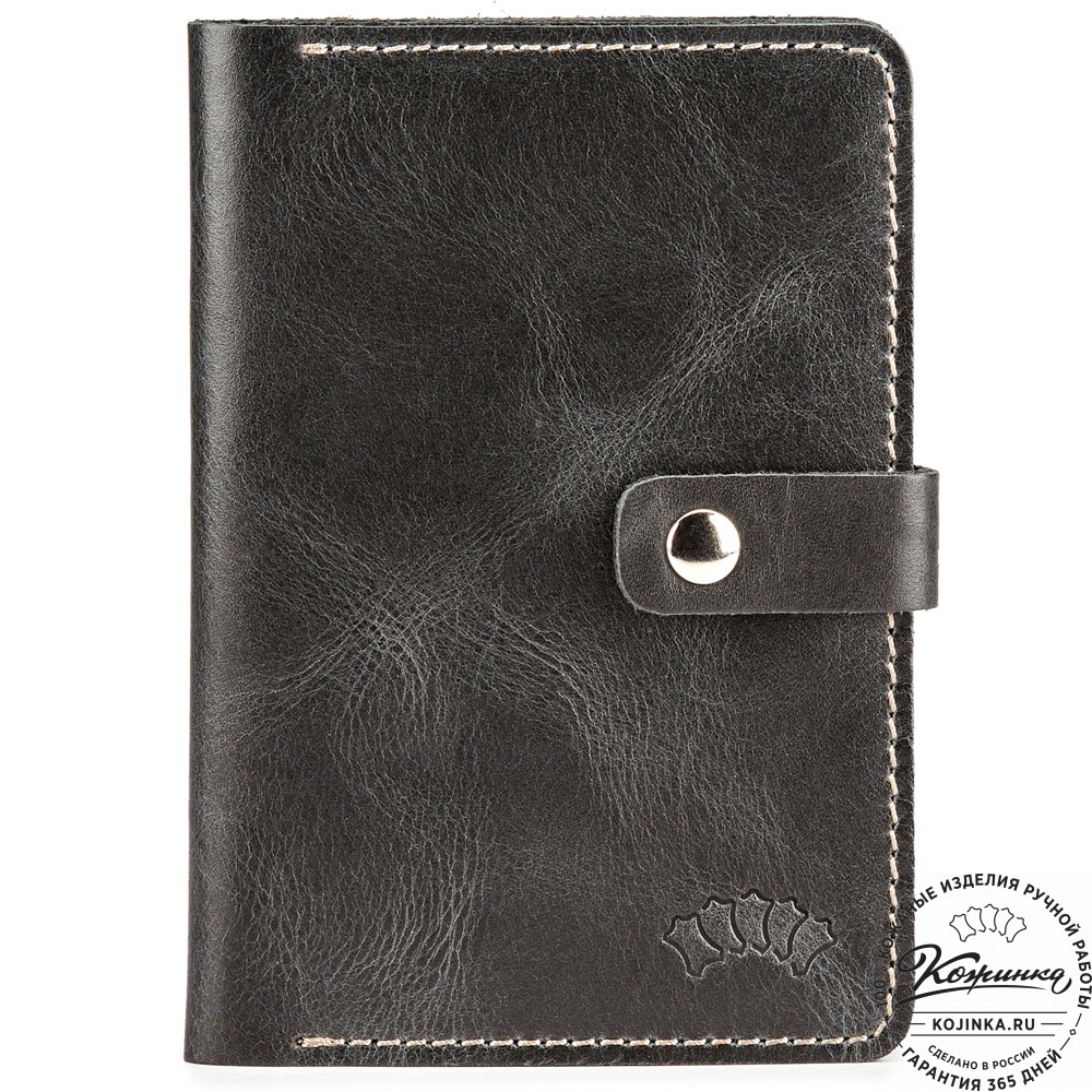Кожаный бумажник водителя "Дакар" (чёрный)