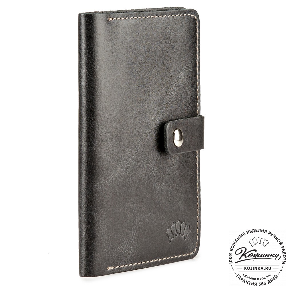 Кожаный бумажник водителя "Дакар" (чёрный)