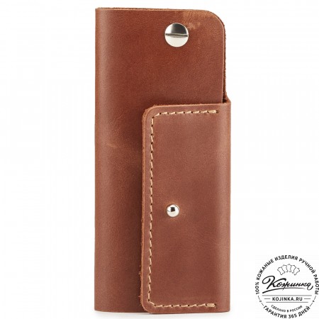 Кожаная ключница "Латвия" (коричневая)