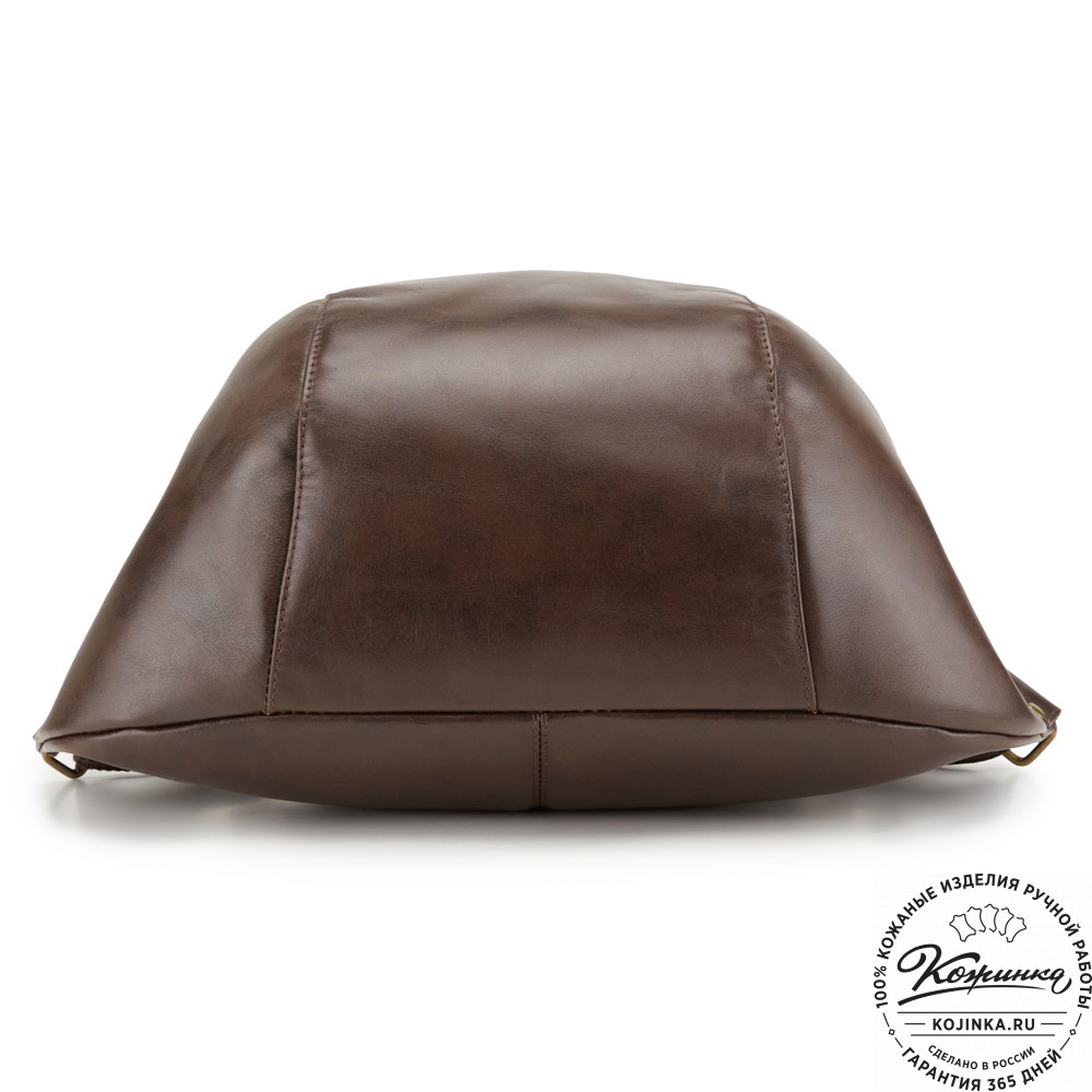 Кожаный рюкзак "Ургант" (коричневая гладкая кожа)
