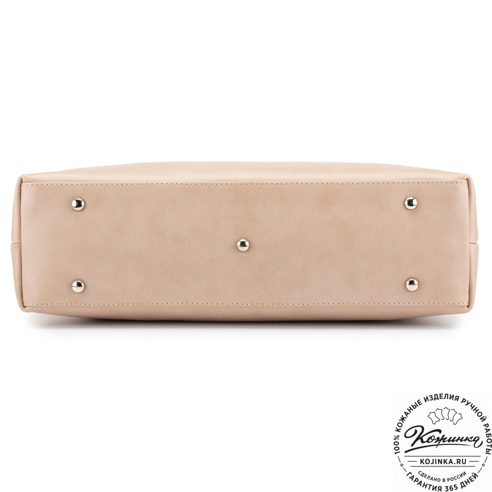 Женская кожаная сумка "Аврора" (бежевая)
