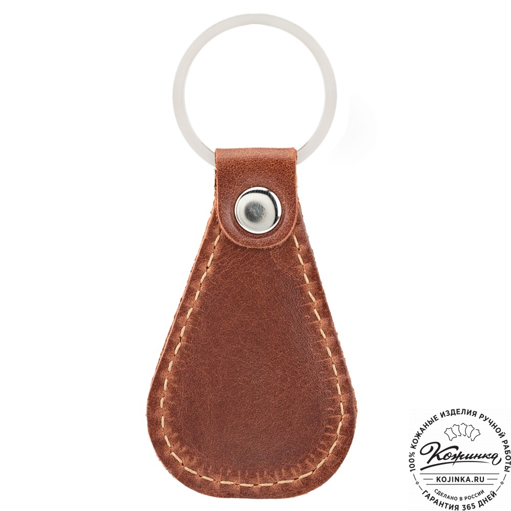 Кожаный брелок "Дельта" (коричневый)