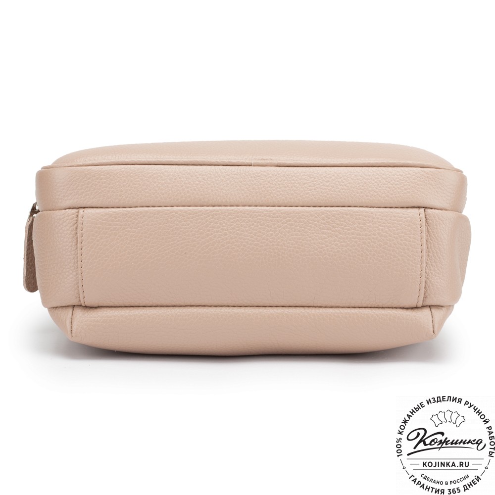 Женская кожаная сумка "Эмма" (бежевая)