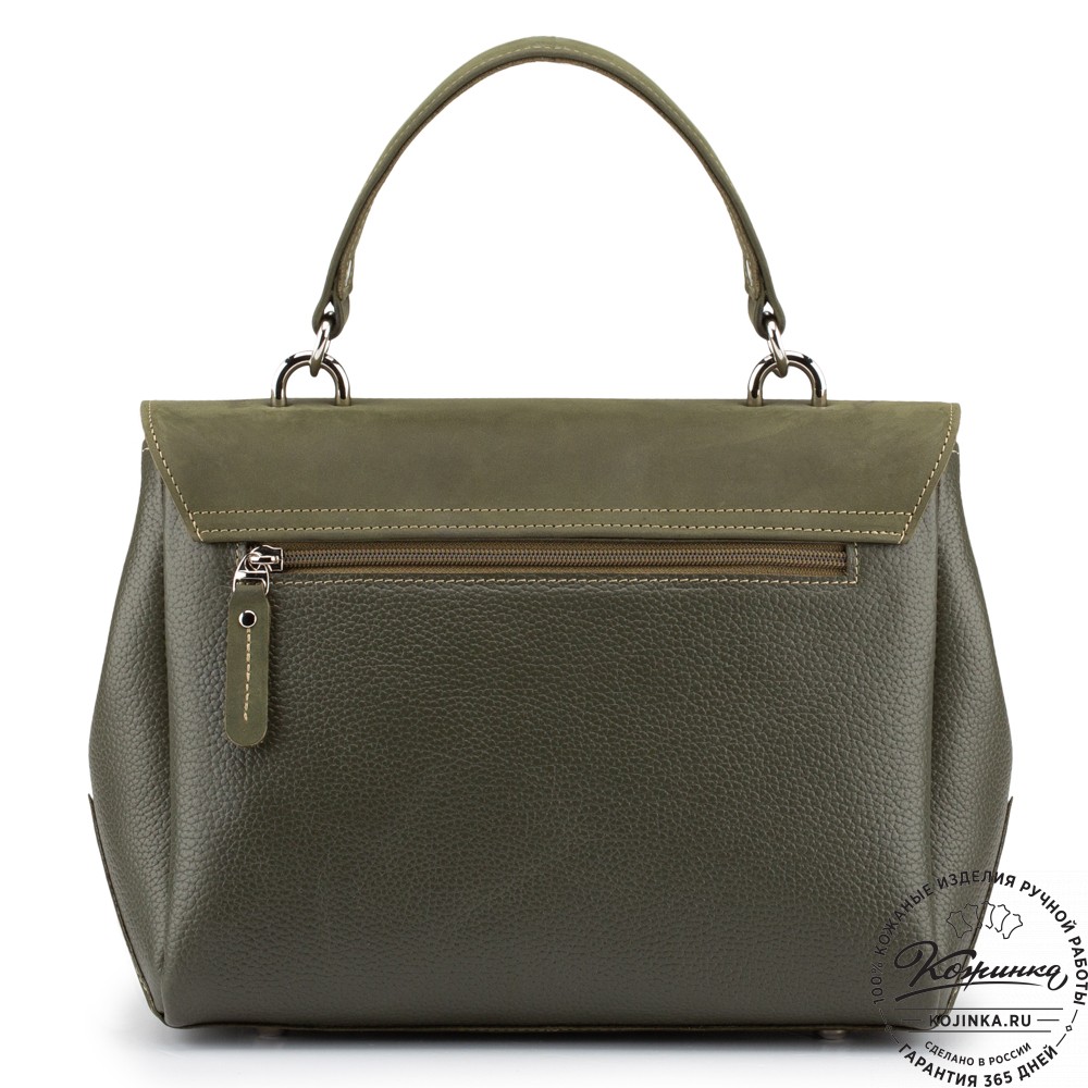 Женская кожаная сумка "Эстель" (хаки)