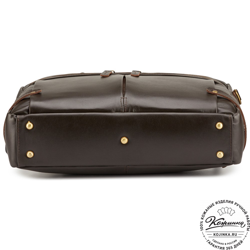 Кожаная деловая сумка "Роджер" (коричневая) 