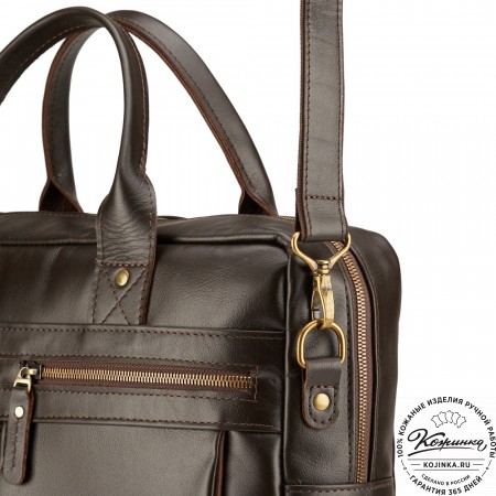 Кожаная деловая сумка "Роджер" (коричневая) 