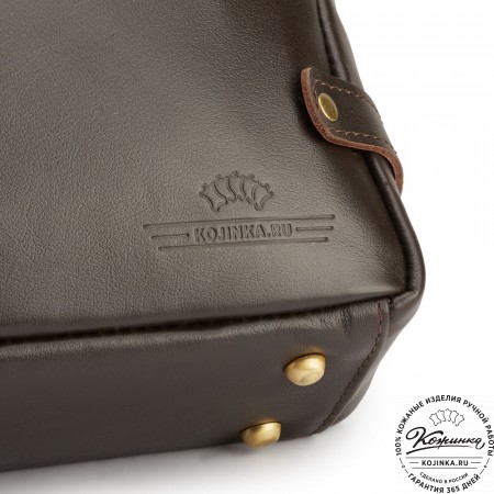 Кожаная деловая сумка "Роджер" (коричневая) 