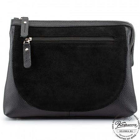 Женская кожаная сумка "Валери" (чёрная)