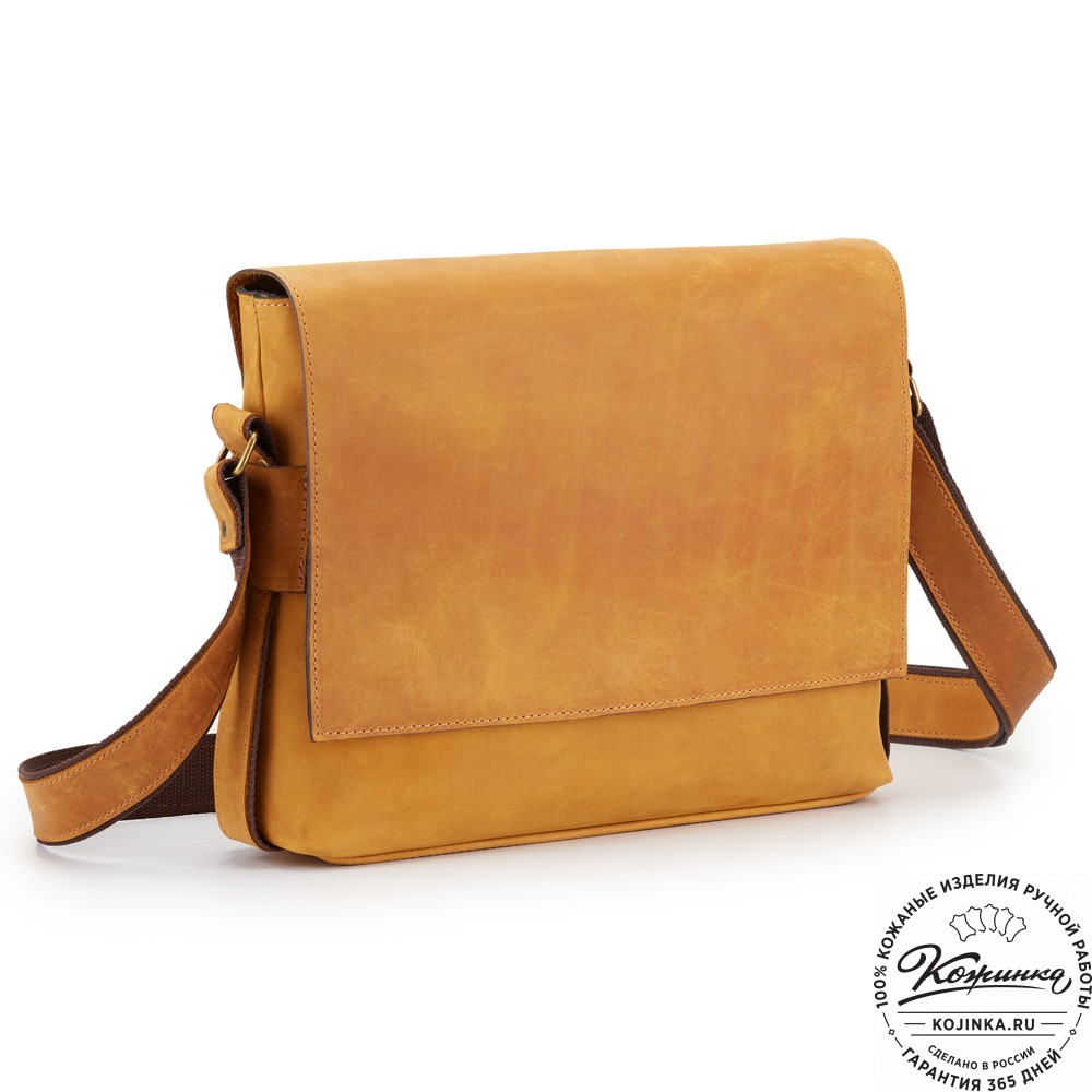 Кожаная сумка "Пабло" (рыжий крейзи)