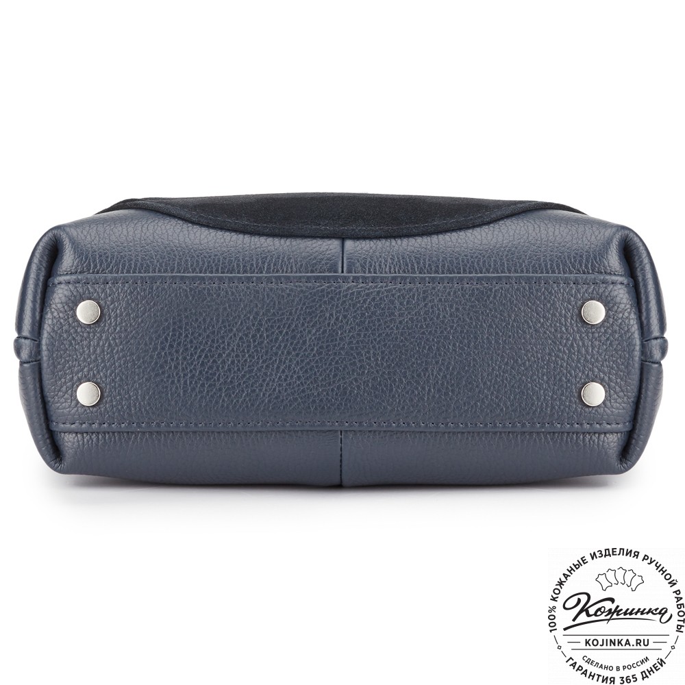 Женская кожаная сумка "Валери" (синяя)