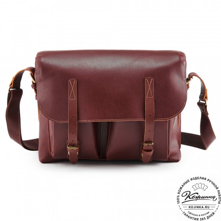 Кожаная сумка "Форман" (бордо-коричневый)