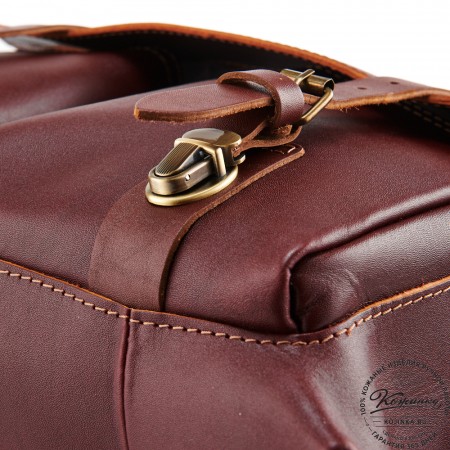 Кожаная сумка "Форман" (бордо-коричневый)