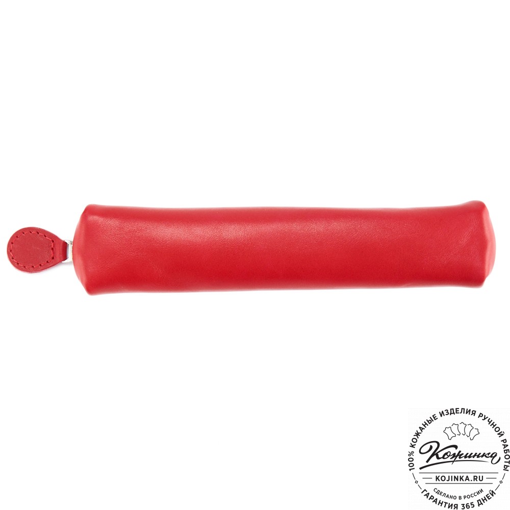 Кожаная мини-косметичка "Лонг" (красная)