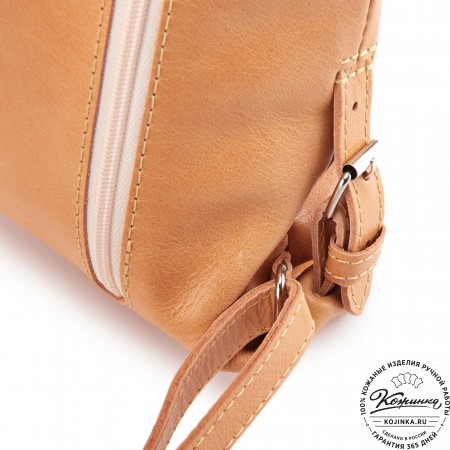Женский кожаный рюкзак "Паулина" (персик)