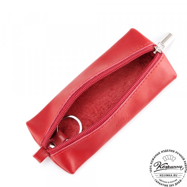 Кожаная ключница "Соло" (красная гладкая кожа). фото 1