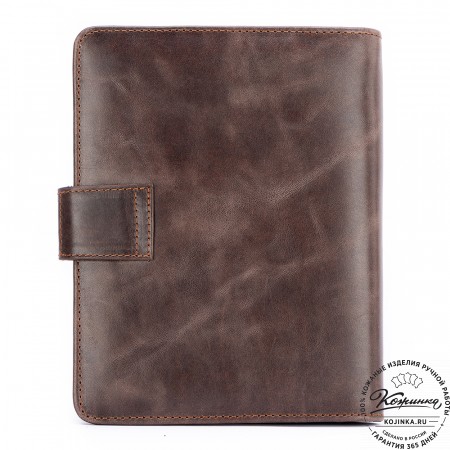 Кожаный ежедневник "Монблан" (тёмно-коричневый антик)