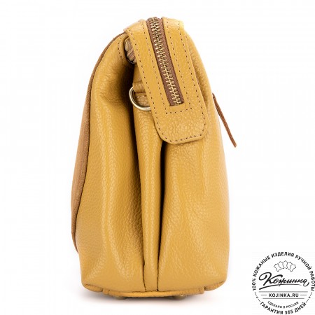 Женская кожаная сумка "Валери" (охра)