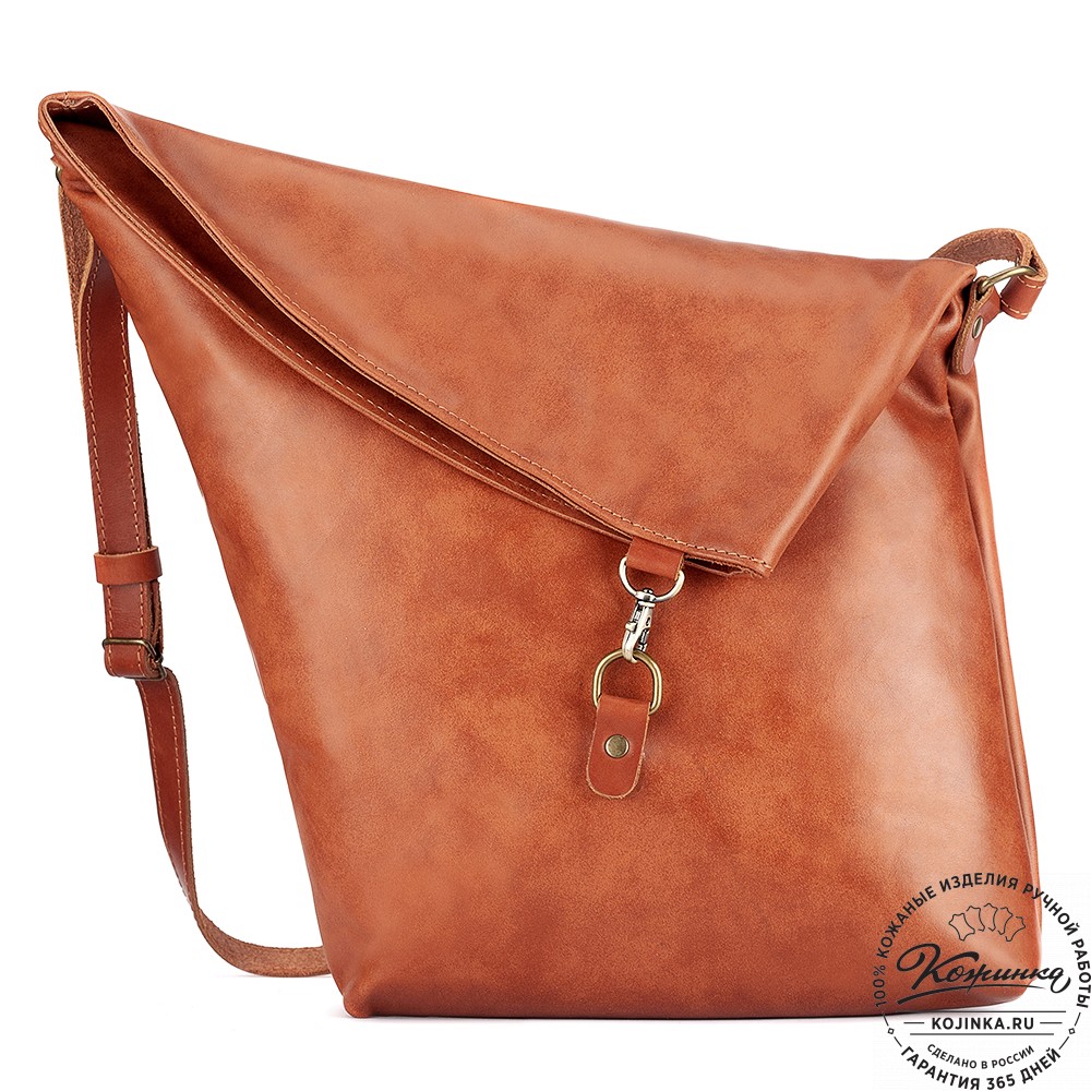 Кожаная сумка "Верона" (рыжая)