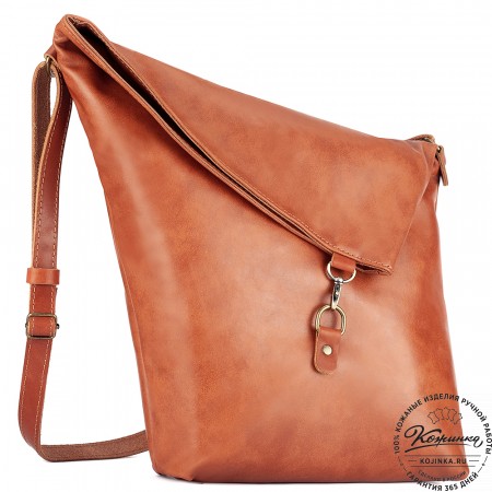 Кожаная сумка "Верона" (рыжая)