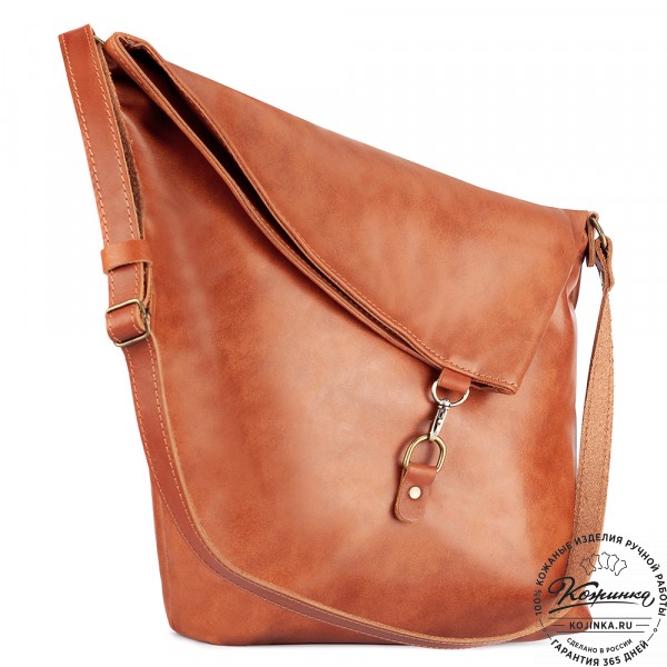 Кожаная сумка "Верона" (рыжая). фото 1