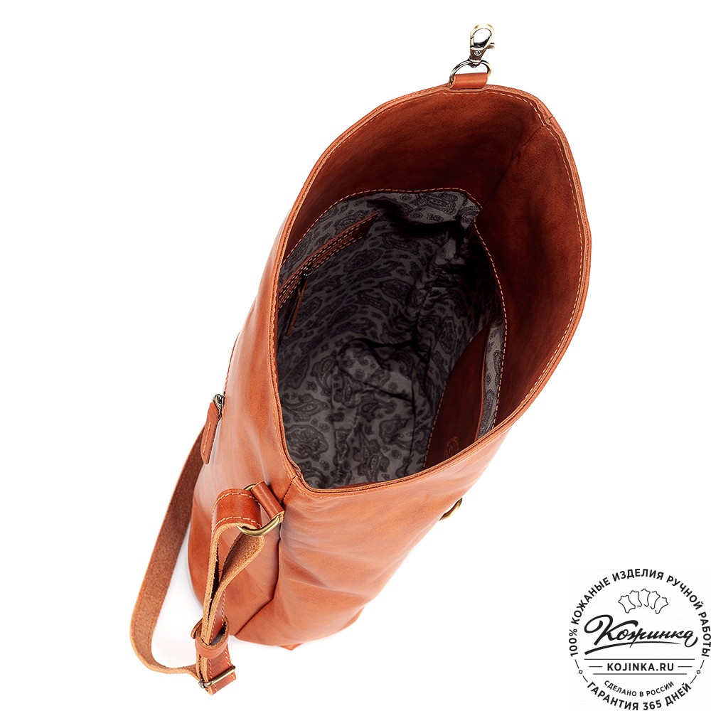 Кожаная сумка "Верона" (рыжая)