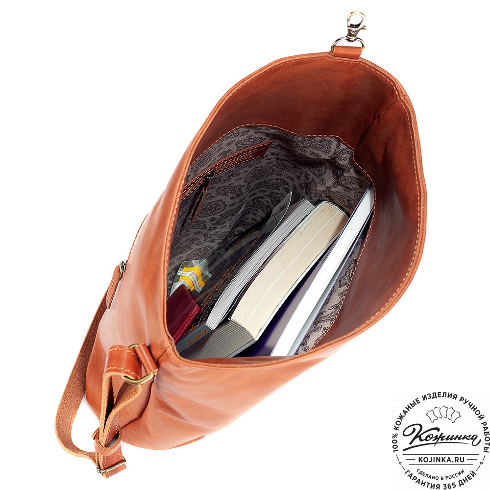 Кожаная сумка "Верона" (рыжая)