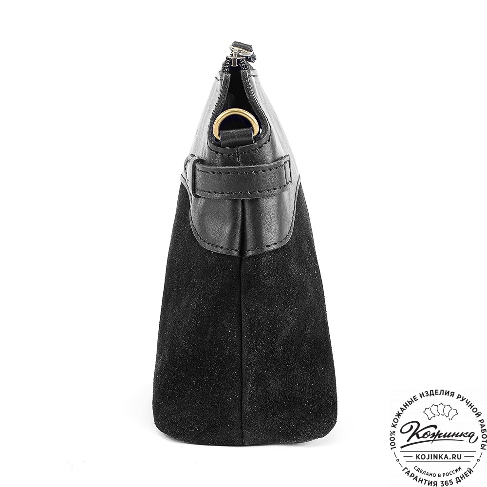 Женская кожаная сумка "Ариэль" (чёрная)