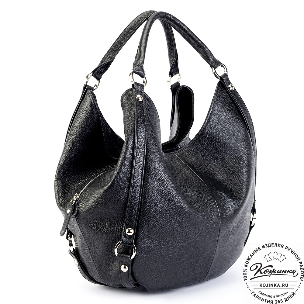 Женская кожаная сумка "Миллениум" (чёрная)