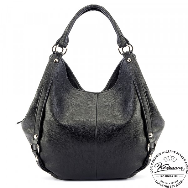 Женская кожаная сумка "Миллениум" (чёрная). фото 1