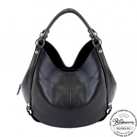 Женская кожаная сумка "Миллениум" (чёрная)