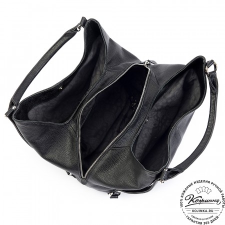 Женская кожаная сумка "Миллениум" (чёрная)