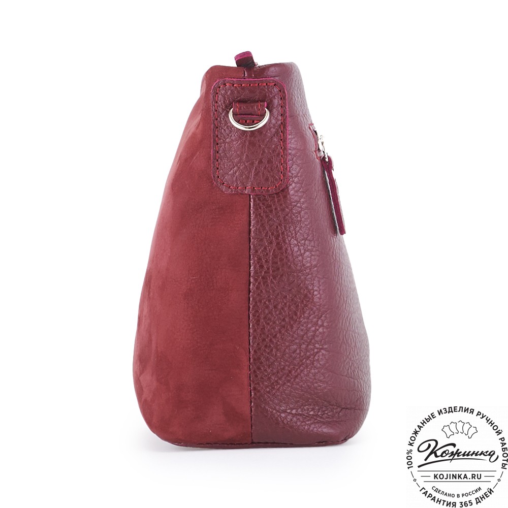 Женская кожаная сумка "Саманта" (бордо)