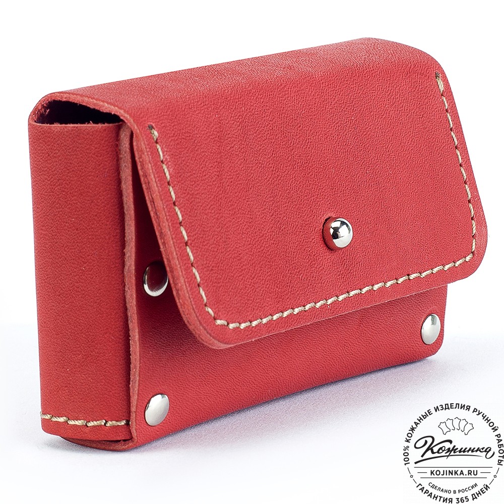 Кожаный картхолдер "Тироль" (красный) 