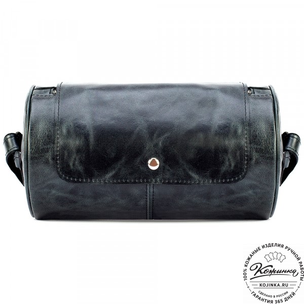 Кожаная сумка "Джерри" (чёрный антик). фото 1