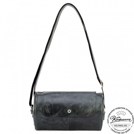 Кожаная сумка "Джерри" (чёрный антик)