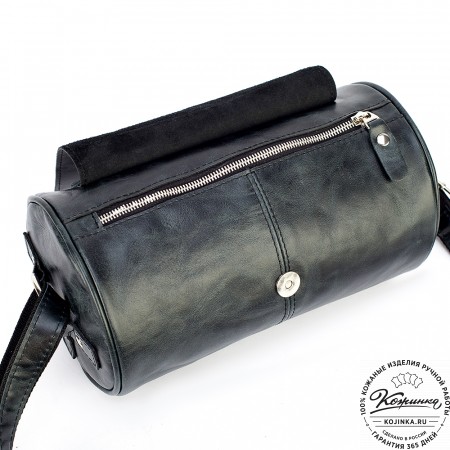 Кожаная сумка "Джерри" (чёрный антик)