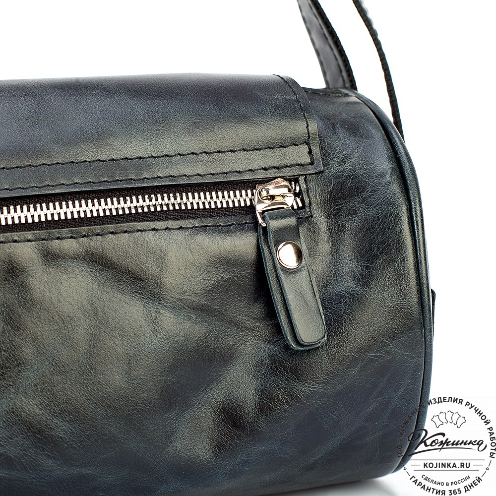 Кожаная сумка "Джерри" (чёрный антик)
