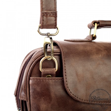 Кожаный портфель "Эдгар" (тёмно-коричневый антик)