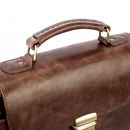 Кожаный портфель "Эдгар" (тёмно-коричневый антик)