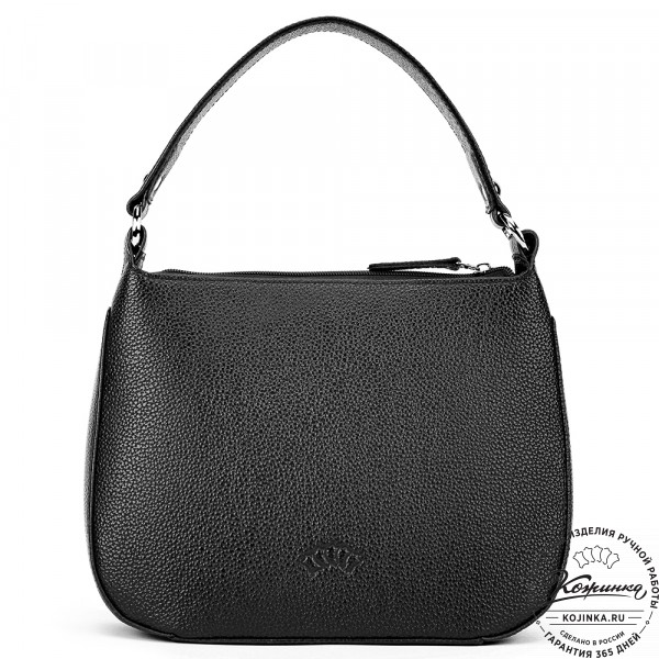 Женская кожаная сумка "Каролина" (чёрная). фото 1