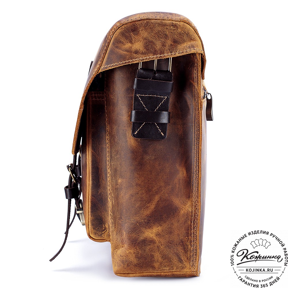 Кожаная сумка "Форман" (рыжий крейзи)