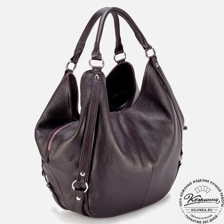 Женская кожаная сумка "Миллениум" (баклажан)